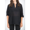 Unisex Long Sleeve Cotton Yoga Shirt with Nehru Collar