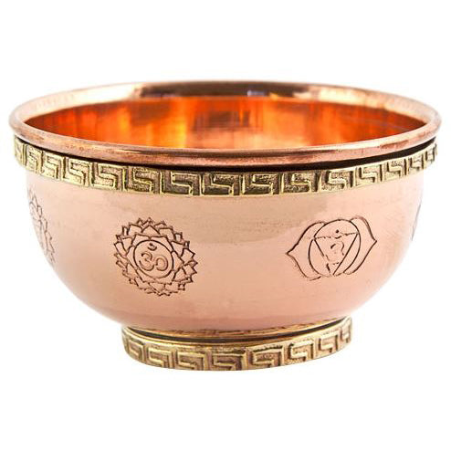 Seven Chakra Copper Offering Bowl