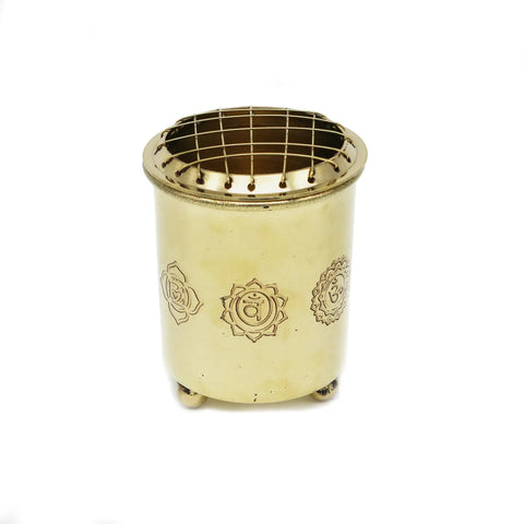 Brass Incense Burner: 7 Chakras