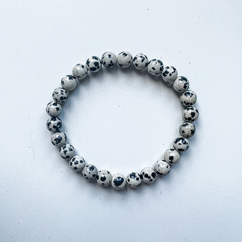 Bracelet 7-8mm Dalmatian jasper