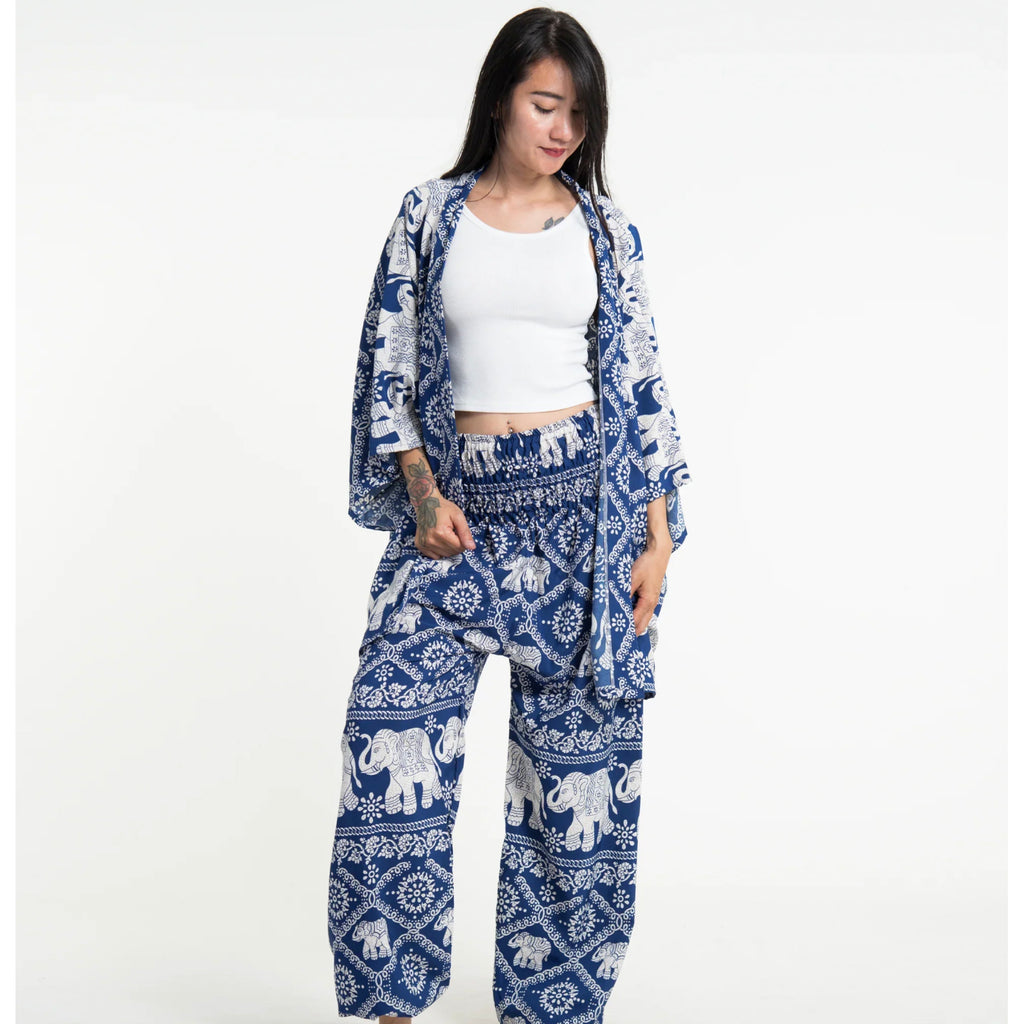 Diamond Elephant Lounge Set in Blue