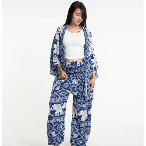 Diamond Elephant Lounge Set in Blue