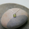 Birthstone necklace claw setting AUGUST sterling silver