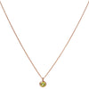 Birthstone Necklace Rose Gold August Peridot