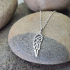 Collier aile cardée en argent massif
