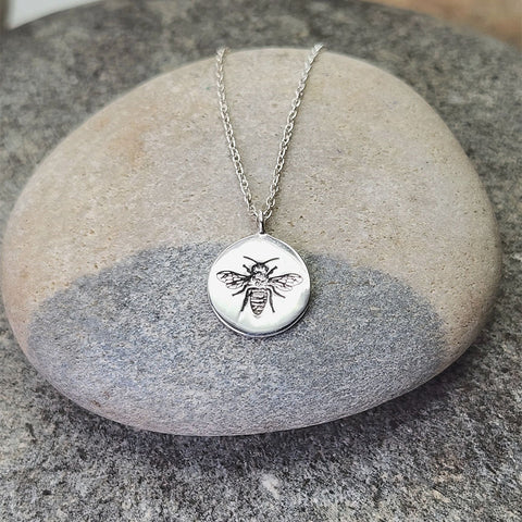 Collier Abeille Cardée le Changement Argent Massif