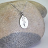 Birth Flower Necklace: August (Poppy) sterling silver