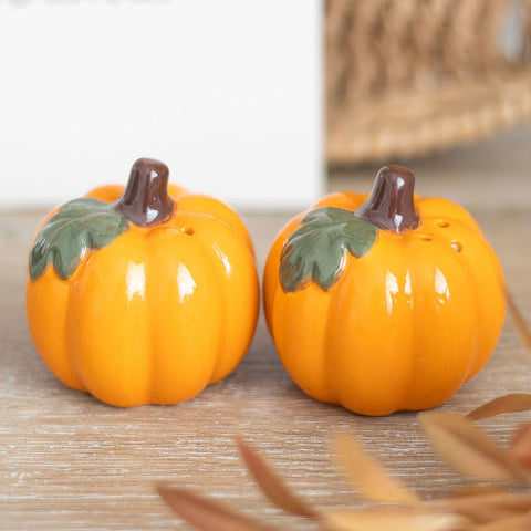 Pumpkin Ceramic Salt and Pepper Shakers