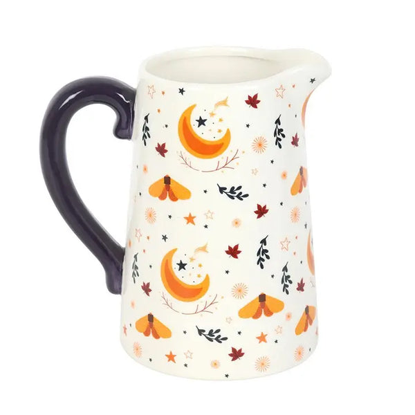 Jug Autumn Magic Harvest Moon Print Ceramic Fall Flower