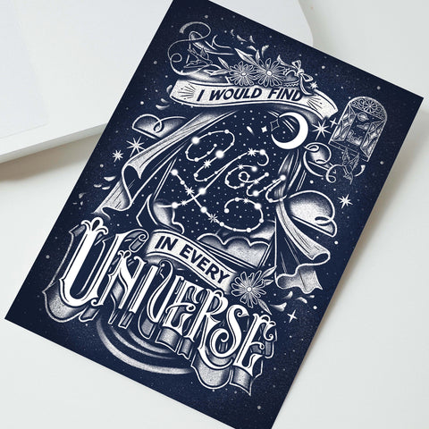 Greeting Card - I Would Find You in Every Universe