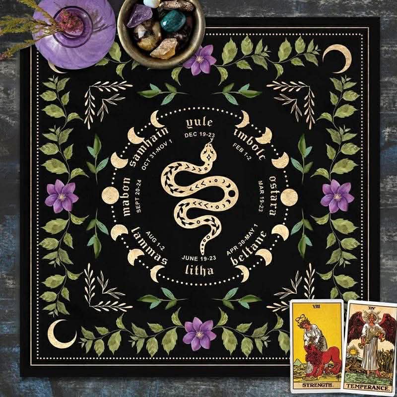 Altar cloth snake moons
