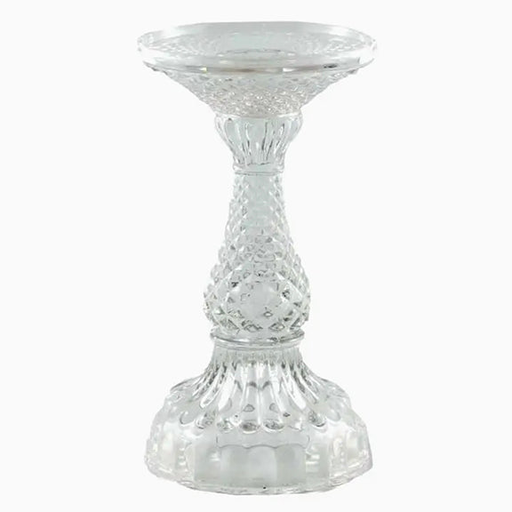 Bella Pillar Candle Holders Small – Clear