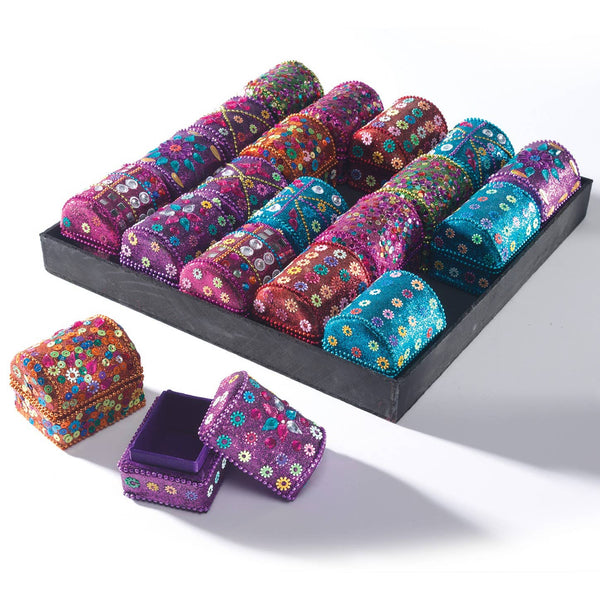 Mini Treasure Chest, Glitter and Beads (1 box)