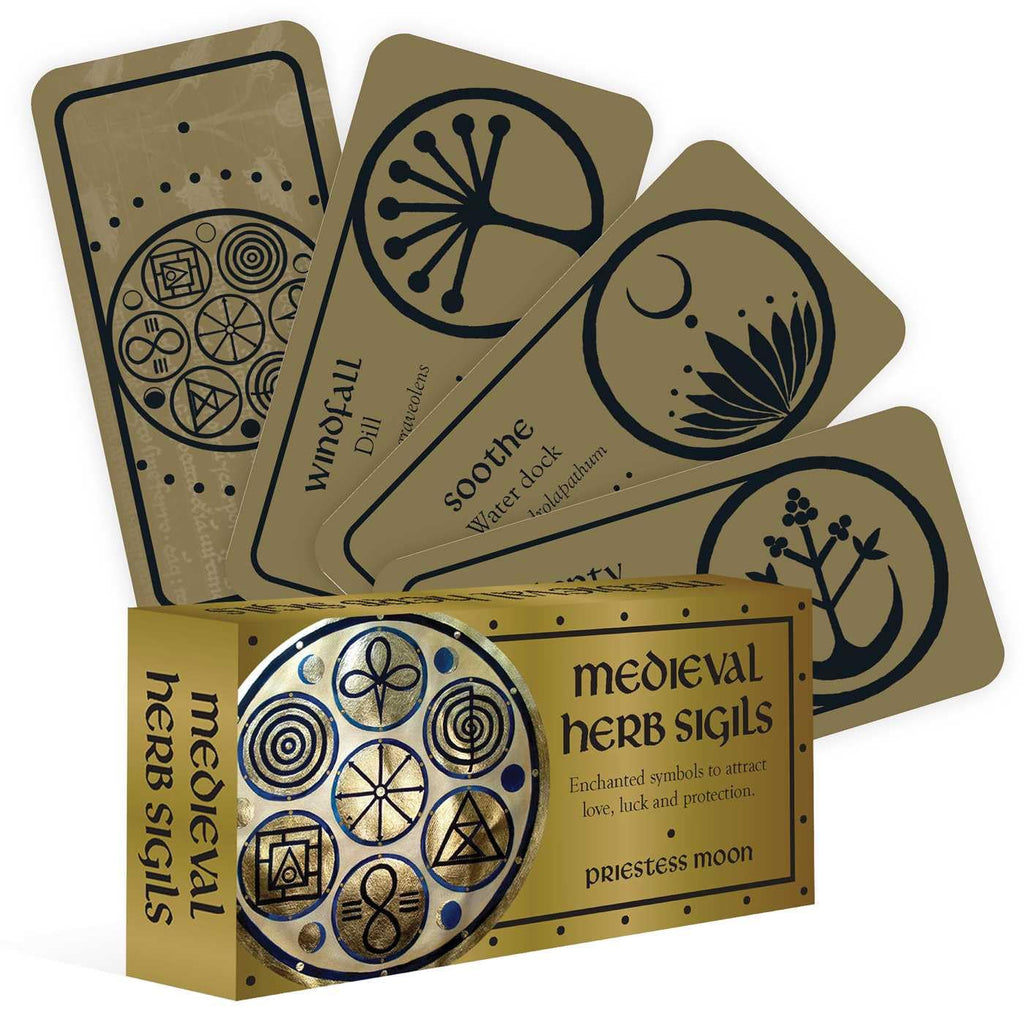 Mini Deck: Medieval Herb Sigils - Priestess Moon