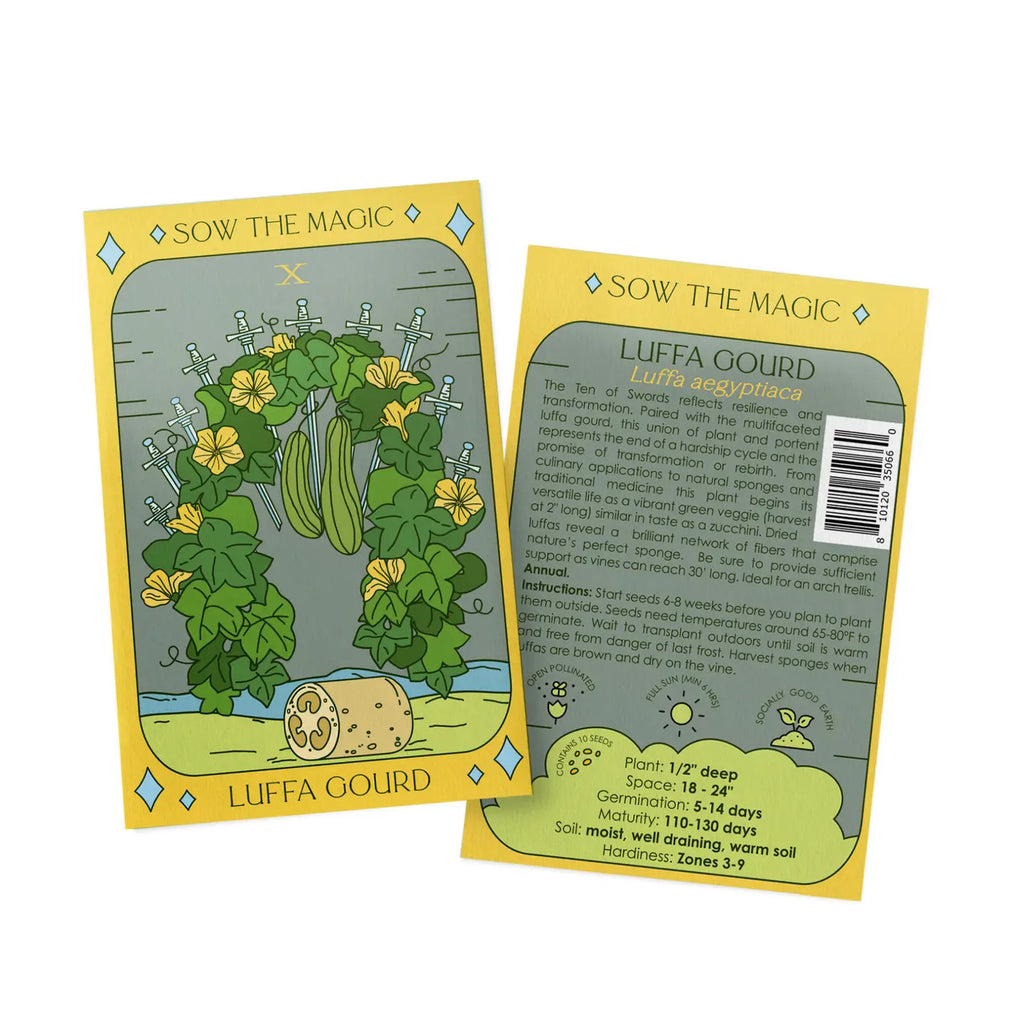 Tarot Garden + Gift Seed Packet: Luffa Gourd