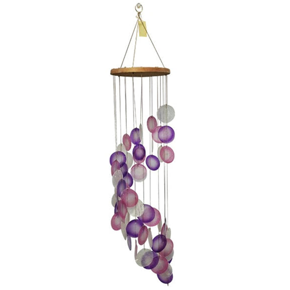 Spiral Shell chime - purple/ pink