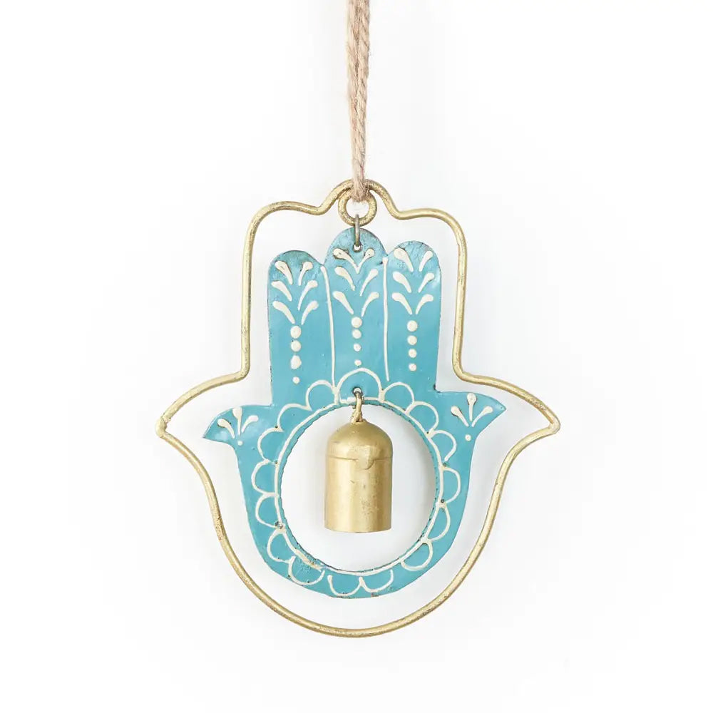 Henna Treasure Hamsa Wind Spinner Bell Chime