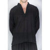 Unisex Long Sleeve Cotton Yoga Shirt with Nehru Collar