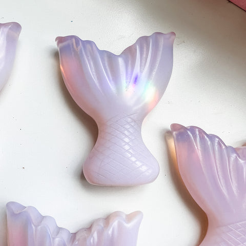 Pink opalite mermaid tail