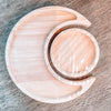 Wood moon tray set