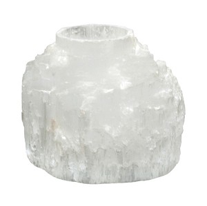 Stone Candle Holder - Selenite Mountain