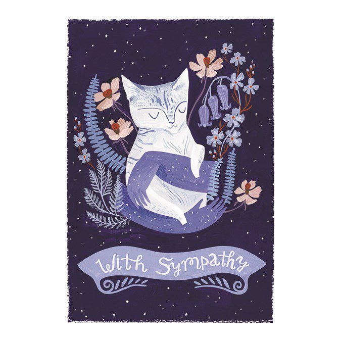 Cat Sympathy Greeting Card