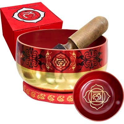 Singing bowl 5” root chakra red