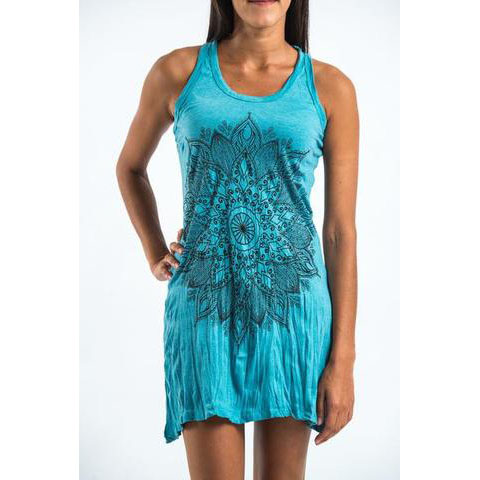 Sure design tank dress lotus mandala