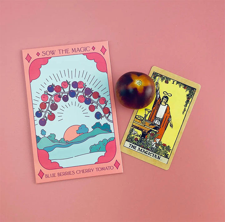 Tarot Garden + Gift Seed Packet: Blueberries Cherry Tomato