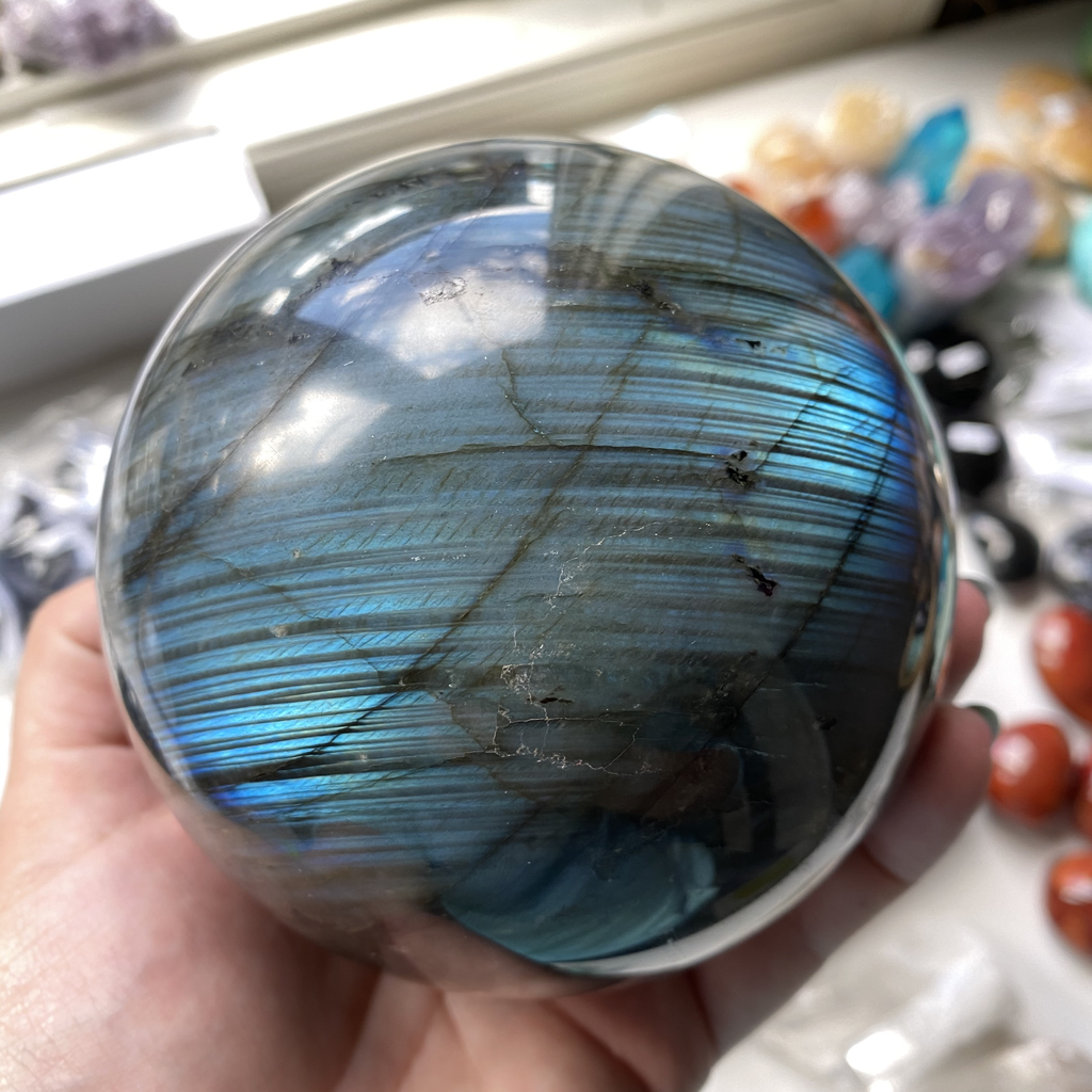 Labradorite sphere