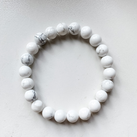 Bracelet 8mm howlite bead