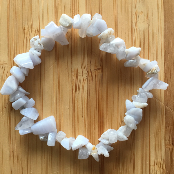 Bracelet chip blue lace agate