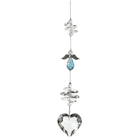 Angel suncatcher light blue