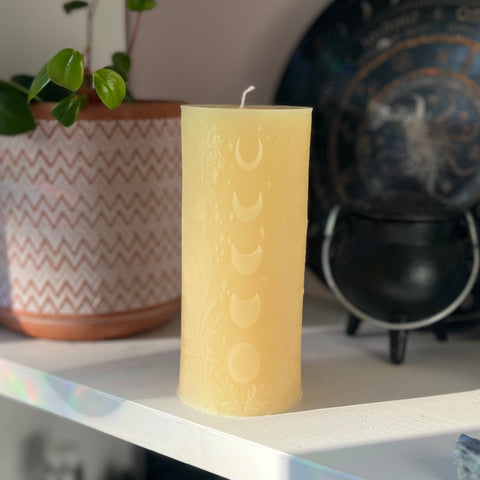 Beeswax Candle - Full Moon Pillar