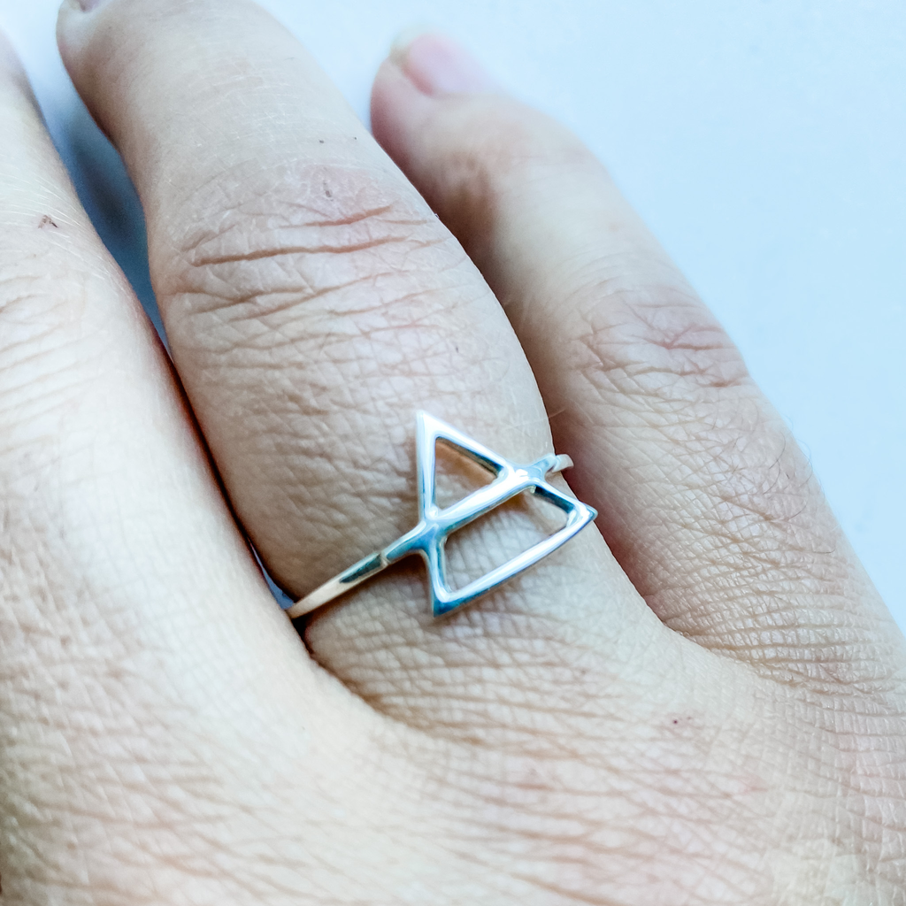 Ring element air/earth sterling silver