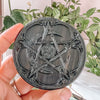 Obsidian plate moon pentacle