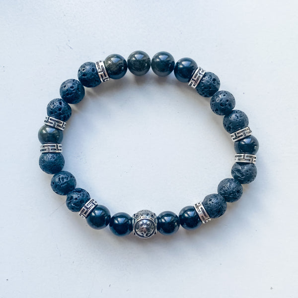 Bracelet astrologie Scorpion 8 mm avec breloque - Obsidienne Goldsheen