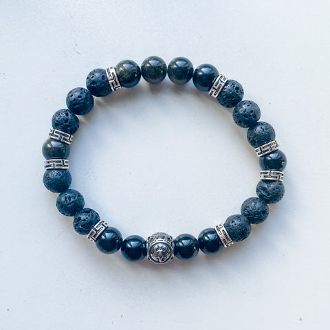 Bracelet astrologie Scorpion 8 mm avec breloque - Obsidienne Goldsheen