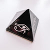 Obsidian pyramid engraved Horus eye