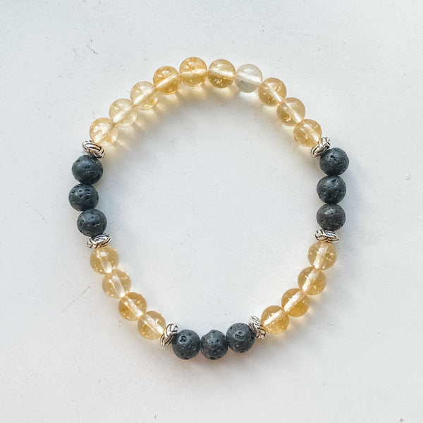 Bracelet astrologie Taureau 6mm - Citrine