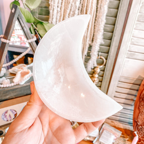 Selenite Moon Bowl 13.75cm