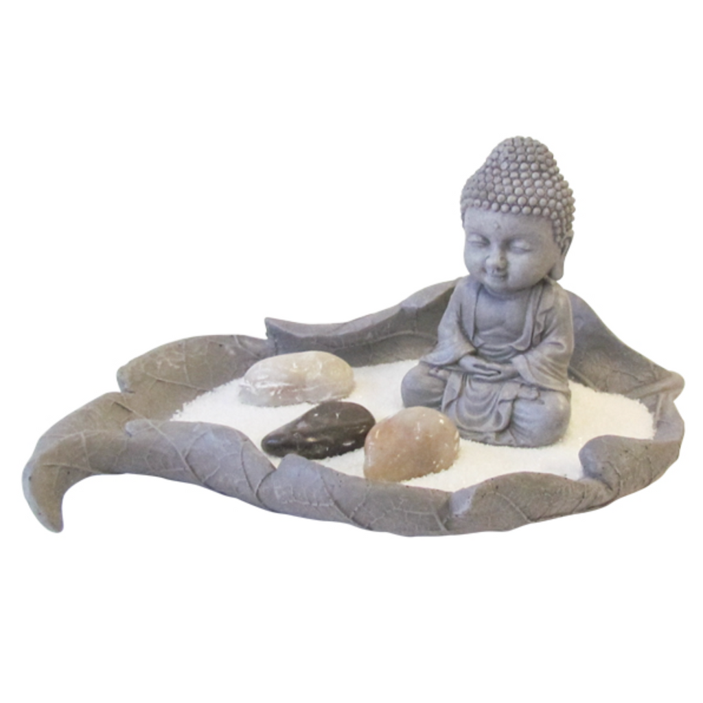 Zen garden buddha in leaf