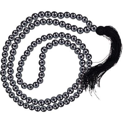 Mala 8mm hematite 34”