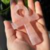 Rose quartz Ankh