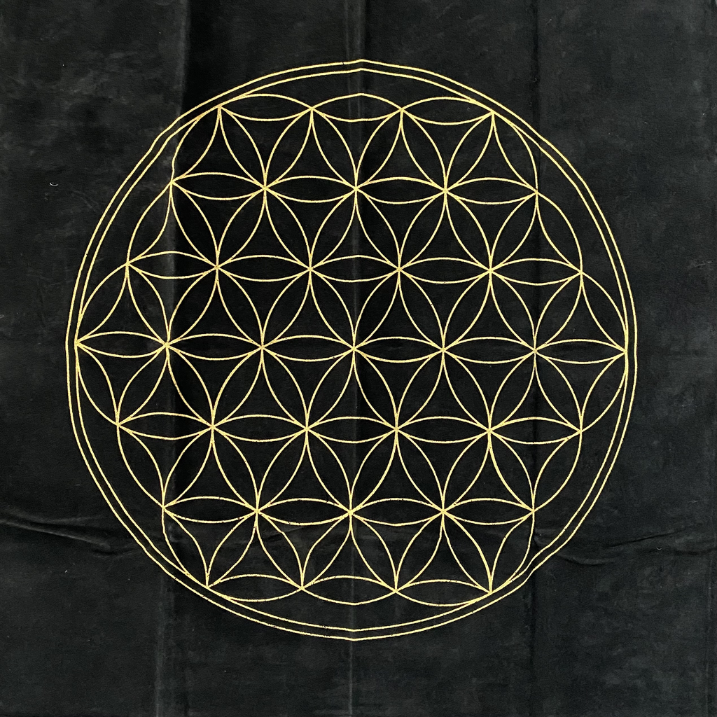 Crystal Grid Cloth Flower of Life - L