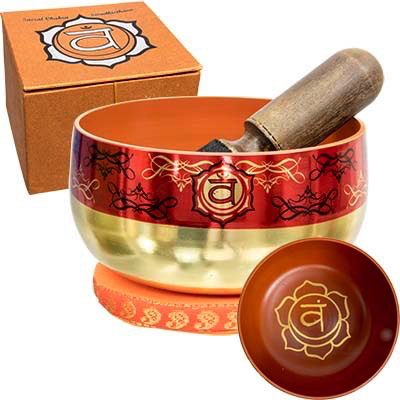 singing bowl 5” sacral chakra orange