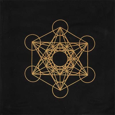 Crystal grid cloth Metatron 12 x 12”