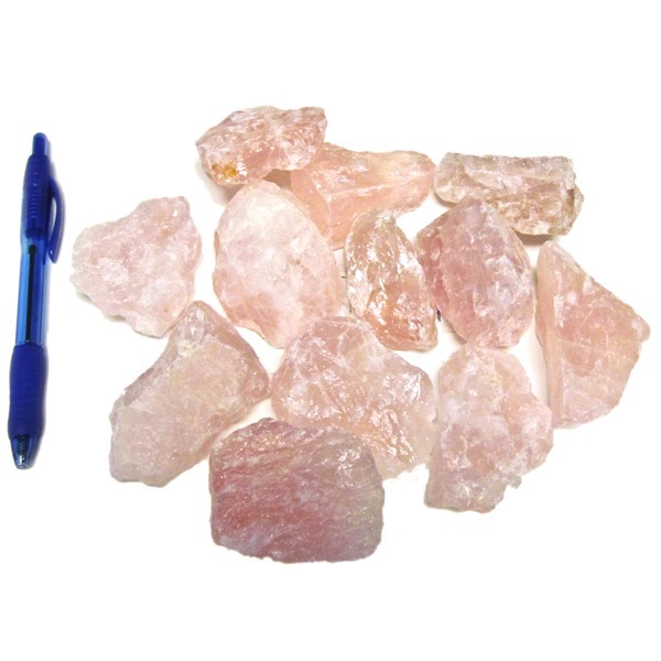 Raw rose quartz