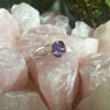 Ring amethyst mini pyramid sterling