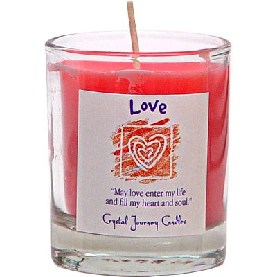 Glass Votive Love